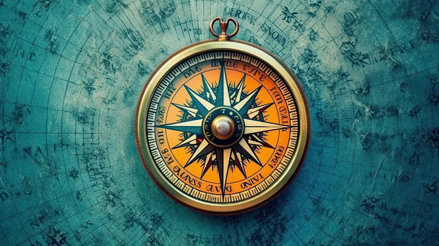 Vintage Compass Canvas Wall Art