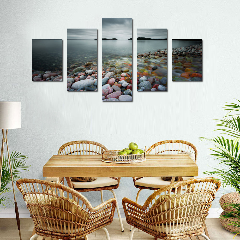 Serene Rocky Shoreline Canvas Wall Art