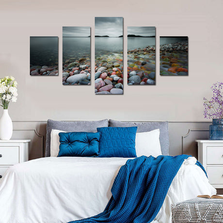 Serene Rocky Shoreline Canvas Wall Art