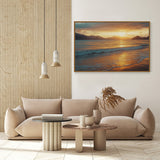 Tranquil Sunset Over Serene Beach-Canvas Wall Art