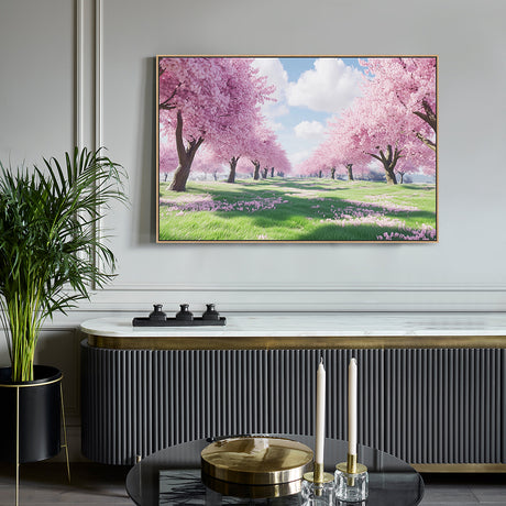 Blossoming Cherry Trees Canvas Wall Art