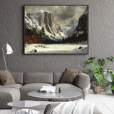 "Snowy Mountain Majesty"  – A Winter Wonderland - Canvas Wall Art