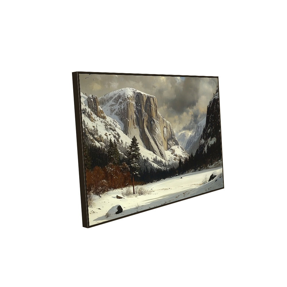 "Snowy Mountain Majesty"  – A Winter Wonderland - Canvas Wall Art