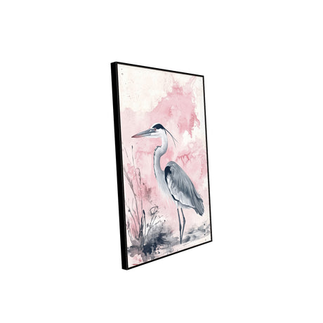 Elegant Heron Canvas Wall Art