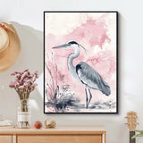 Elegant Heron Canvas Wall Art