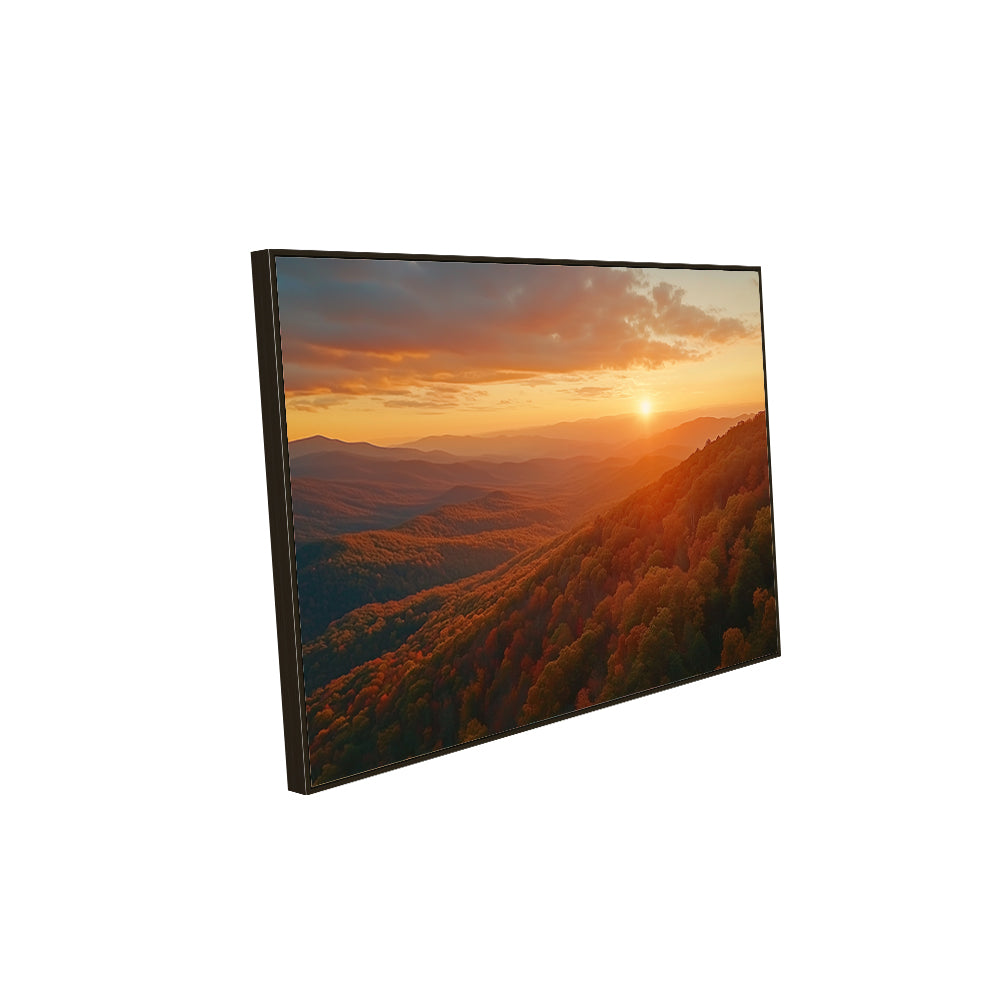 "Golden Mountain Sunset" – Capturing Nature's Serenity -  Canvas Wall Art