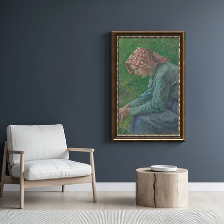 Seated Peasant Woman By Camille Pissarro