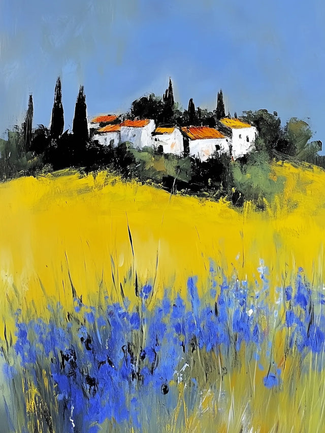 Charming Countryside Landscape Canvas Wall Art