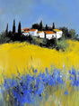 Charming Countryside Landscape Canvas Wall Art
