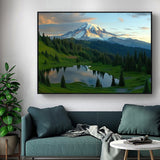 "Tranquil Mountain Reflection" Canvas Wall Art