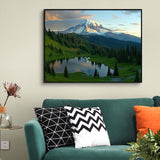 "Tranquil Mountain Reflection" Canvas Wall Art