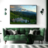 "Tranquil Mountain Reflection" Canvas Wall Art