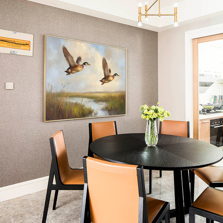 Canvas Wall Art - Majestic Flying Ducks