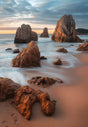 Sunset Coastal Rockscape Canvas Wall Art