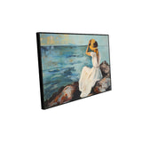 Elegant Seaside Lady Canvas Wall Art