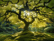 Enchanting Sunlit Tree Canvas Wall Art