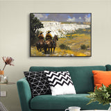 Canvas Wall Art - Riders In A Vast Western Landscape