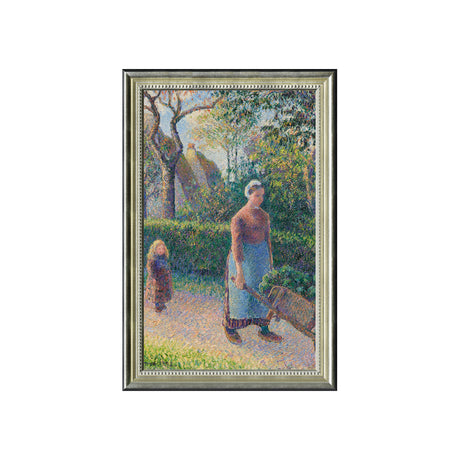 Woman With A Wheelbarrow By Camille Pissarro