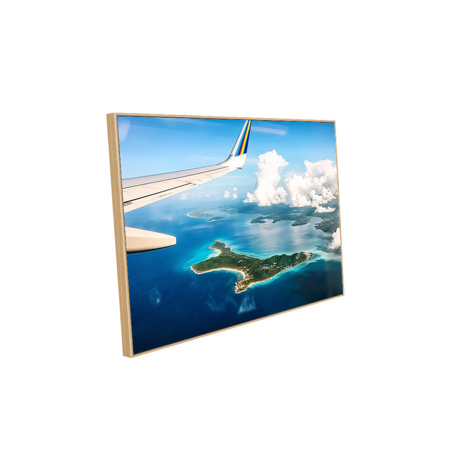 Canvas Wall Art - Scenic Island View From Airplane Window