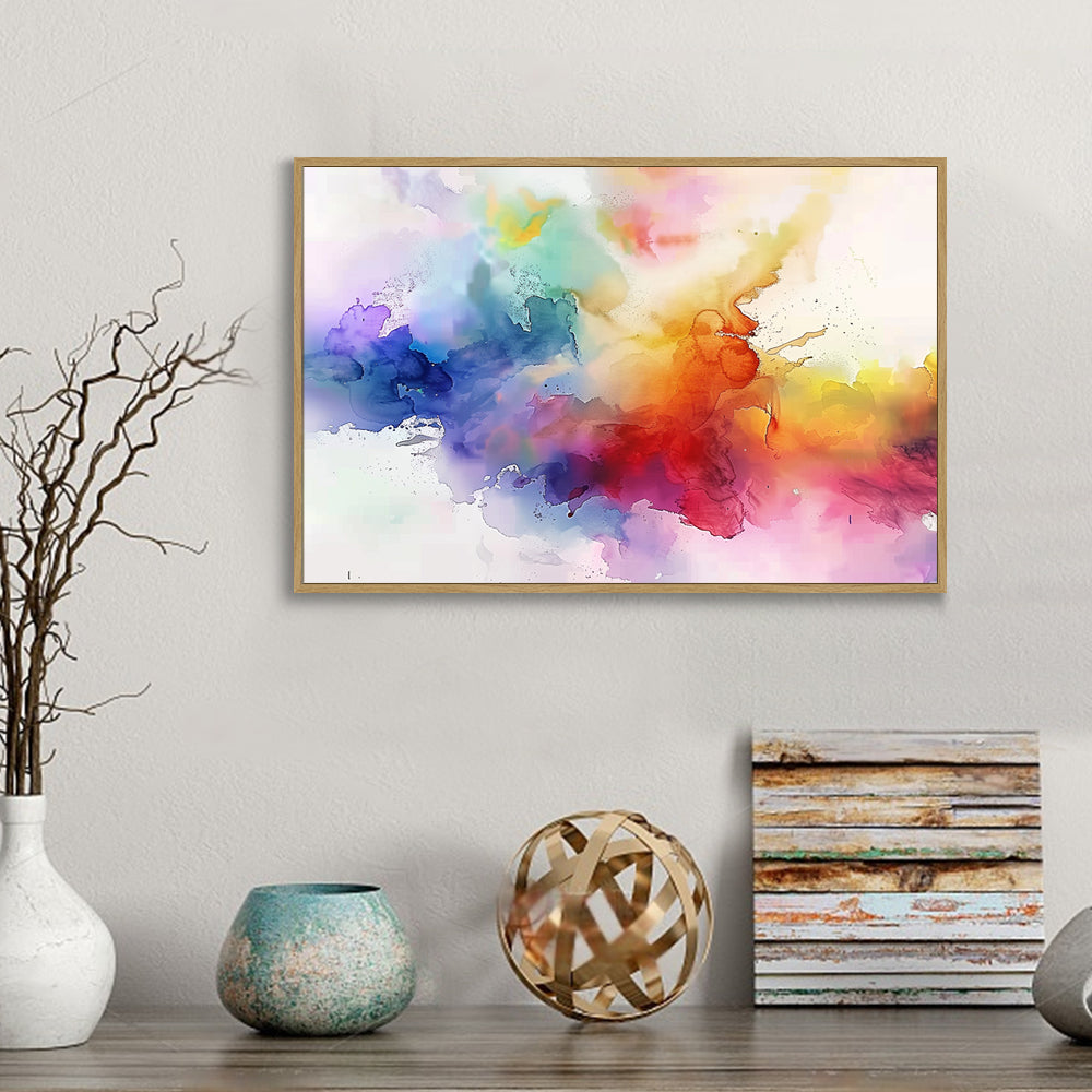 Vibrant Watercolor Explosion Canvas Wall Art