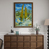 Golden Cypresses Vincent Van Gogh-Inspired Canvas Wall Art