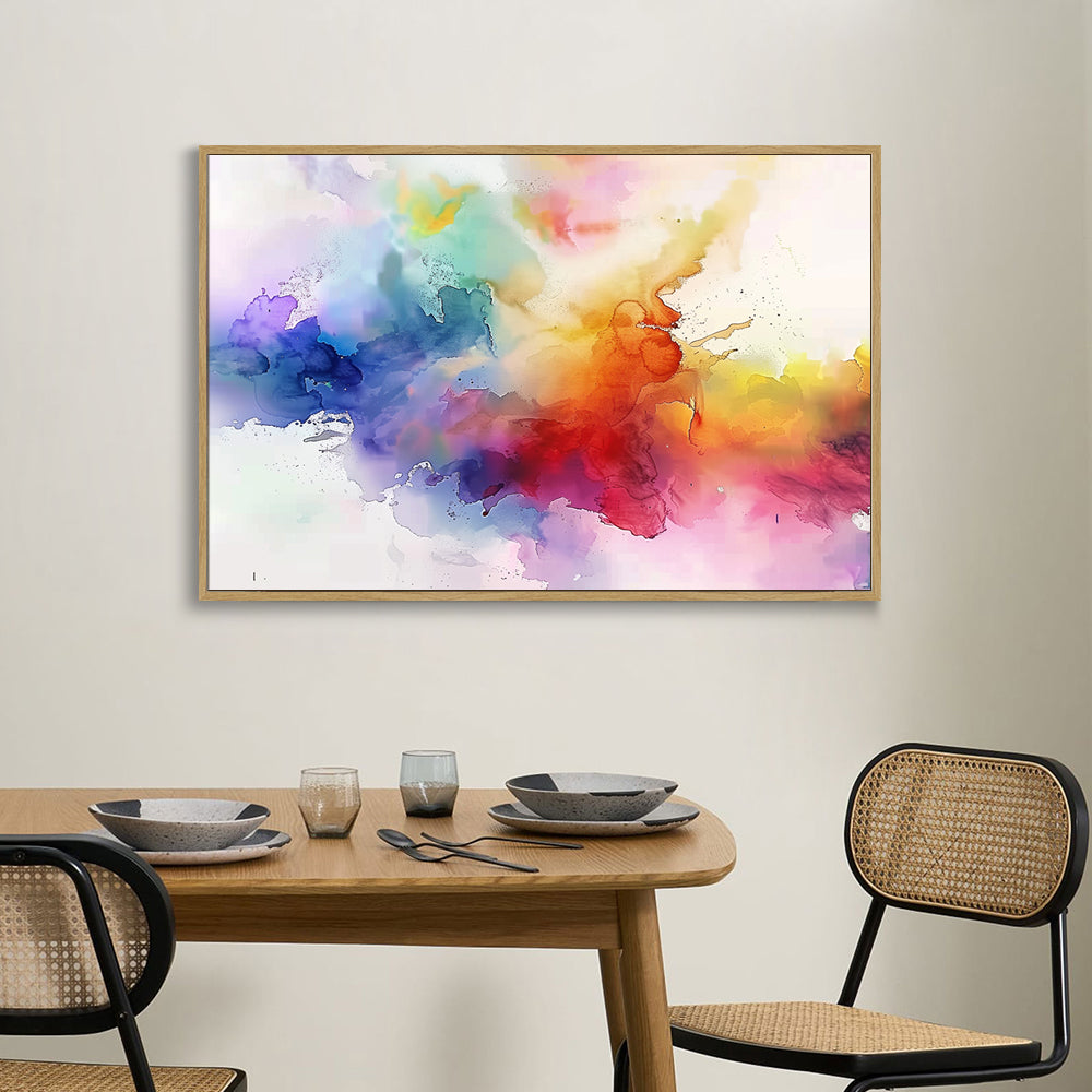 Vibrant Watercolor Explosion Canvas Wall Art