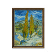 Golden Cypresses  Vincent Van Gogh-Inspired Canvas Wall Art