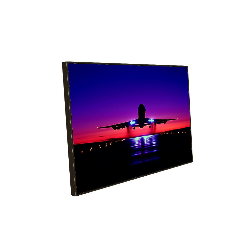 Airplane Takeoff at Sunset-Canvas Wall Art