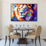 Vivid Lion Canvas Wall Art