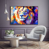 Vivid Lion Canvas Wall Art