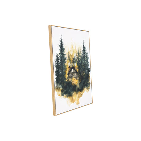 Golden Forest Retreat Canvas Wall Art