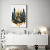 Golden Forest Retreat Canvas Wall Art