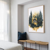 Golden Forest Retreat Canvas Wall Art