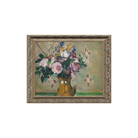 Flowers In A Red Vase By Paul Cézanne