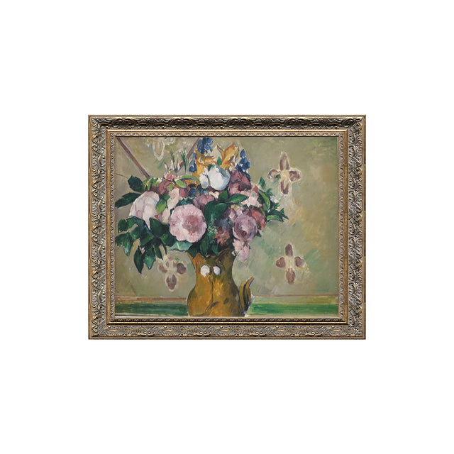 Flowers In A Red Vase By Paul Cézanne