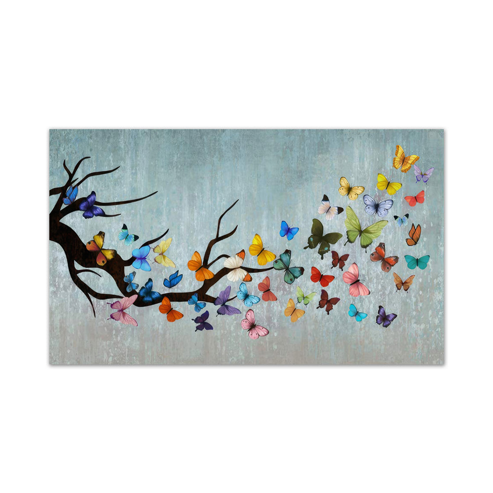 Colorful Butterfly Flight Canvas Wall Art