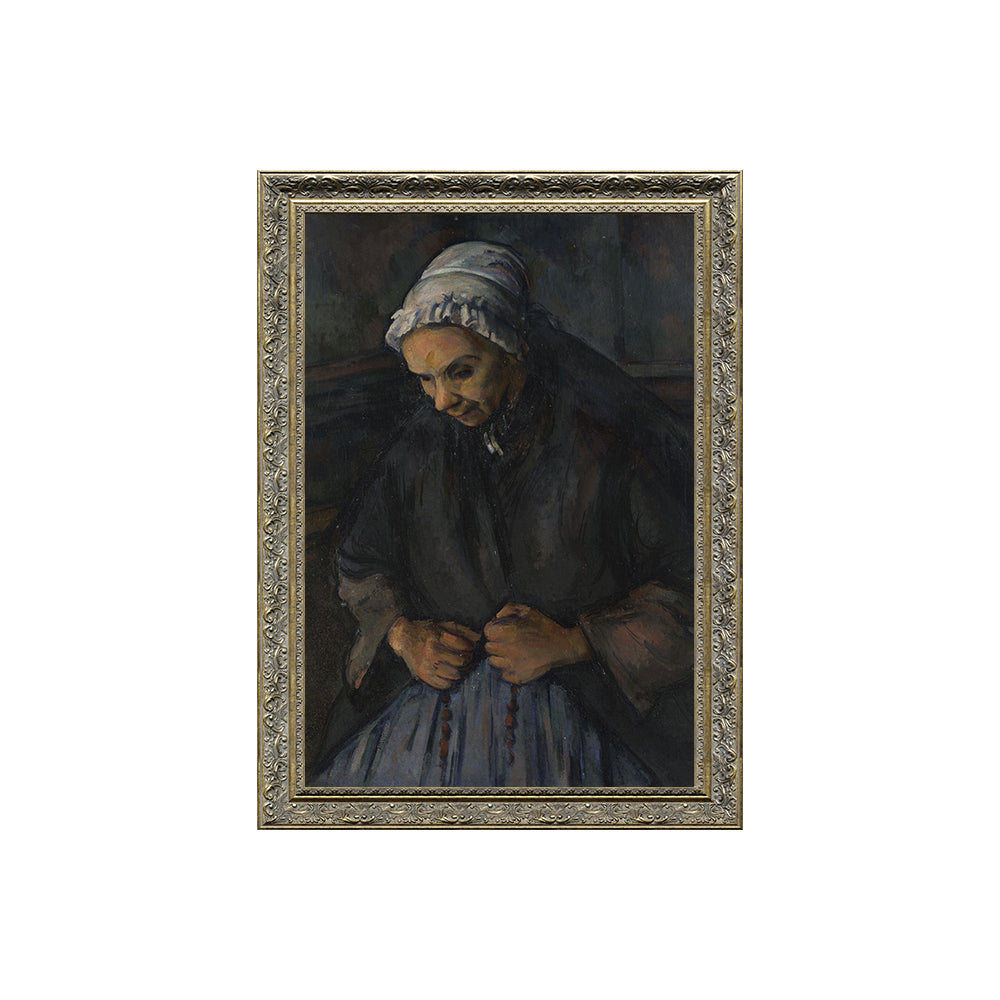 The Old Woman With  Rosary And Was Ceated By Paul Cézanne