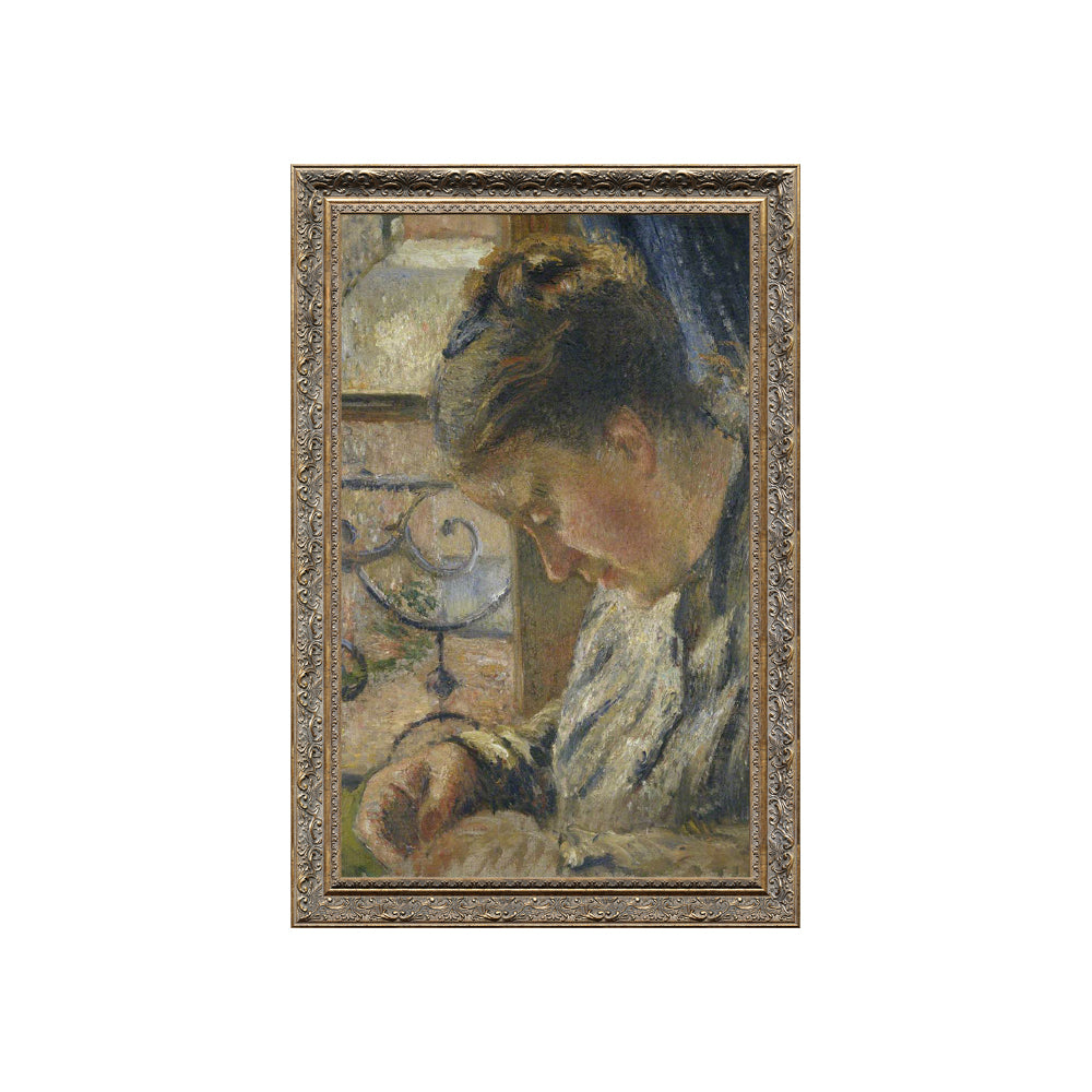 Julie Vellay Sewing By Camille Pissarro