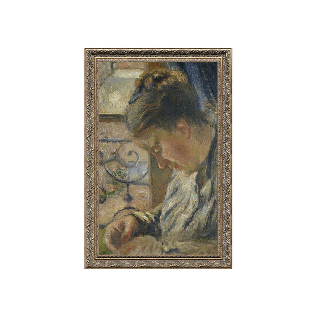 Julie Vellay Sewing By Camille Pissarro