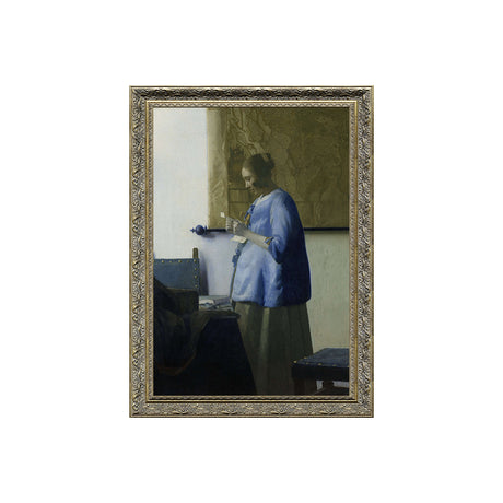 Woman Reading A Letter At An Open Window By Johannes Vermeer