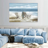 Relaxing Beach Chairs Canvas Wall Art