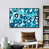 Blue Bubble Canvas Wall Art