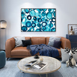 Blue Bubble Canvas Wall Art