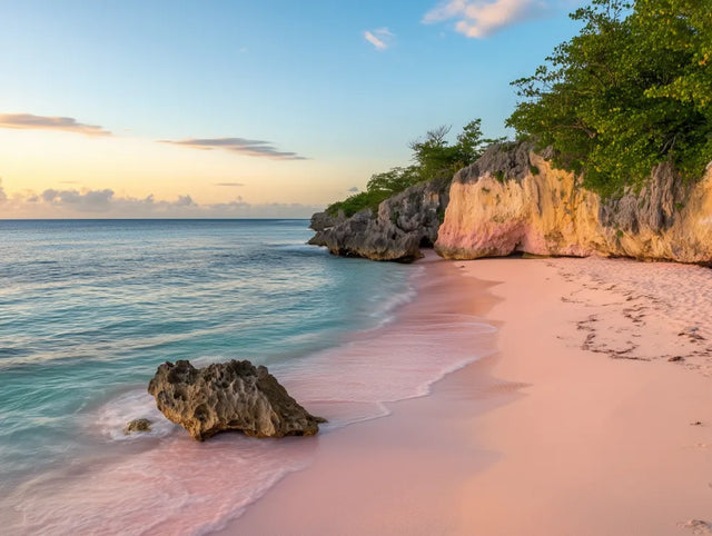 Pink Sand Beach Canvas Wall Art