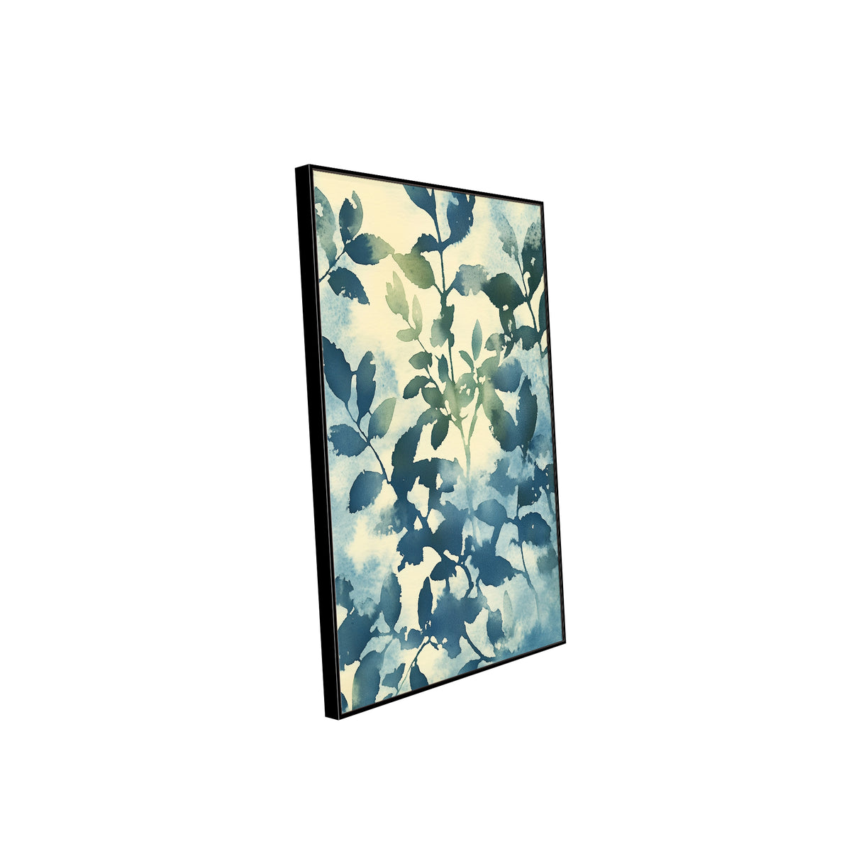 Ethereal Blue Foliage Canvas Wall Art