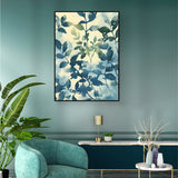 Ethereal Blue Foliage Canvas Wall Art