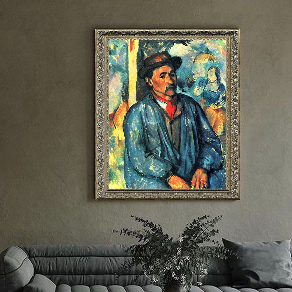 Peasant In A Blue Smock By Paul Cezanne