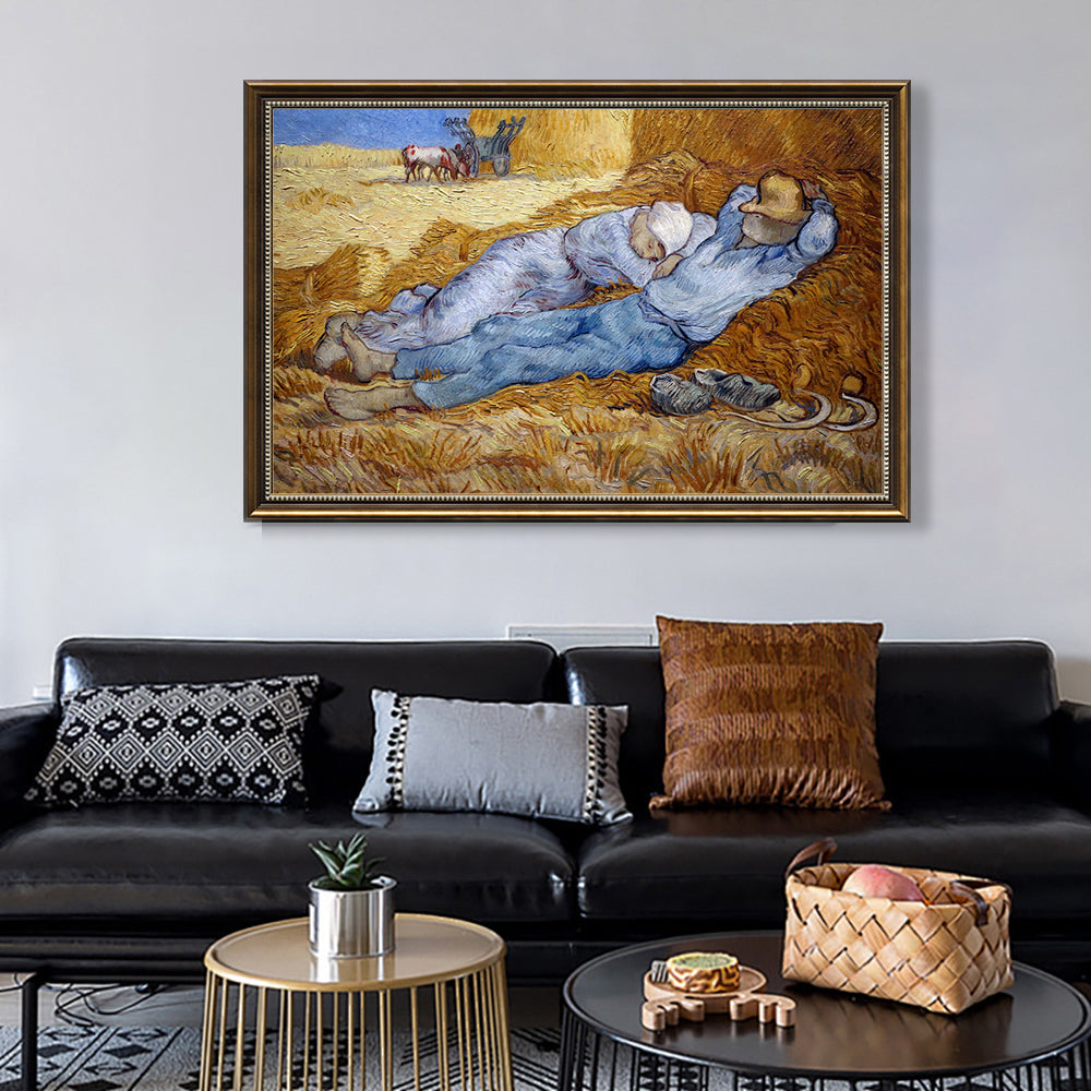 Restful Afternoon in the Fields - Vincent Van Gogh-Inspired Canvas Wall Art