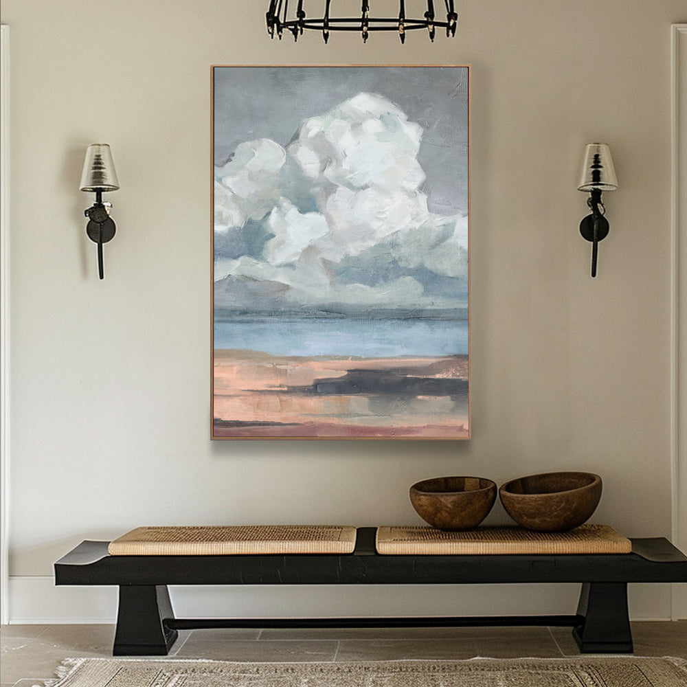 Coastal Serenity Abstract Canvas Wall Art