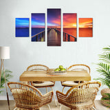 Colorful Sunset Pier Canvas Wall Art